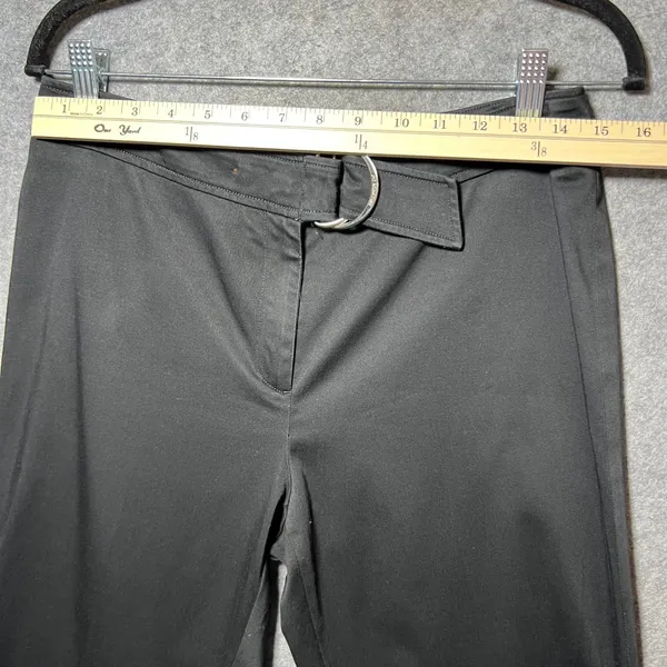 Jones New York Signature Black D-Ring Belted Straight Leg Trousers Size 8‎ - Image 2