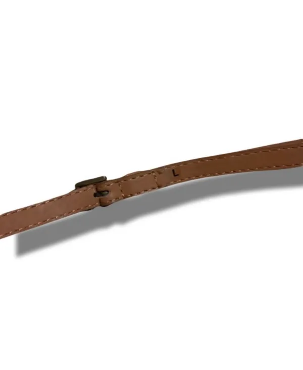Women’s American Eagle Vintage 2000s Brown Leather Skinny Belt 40” - Image 3