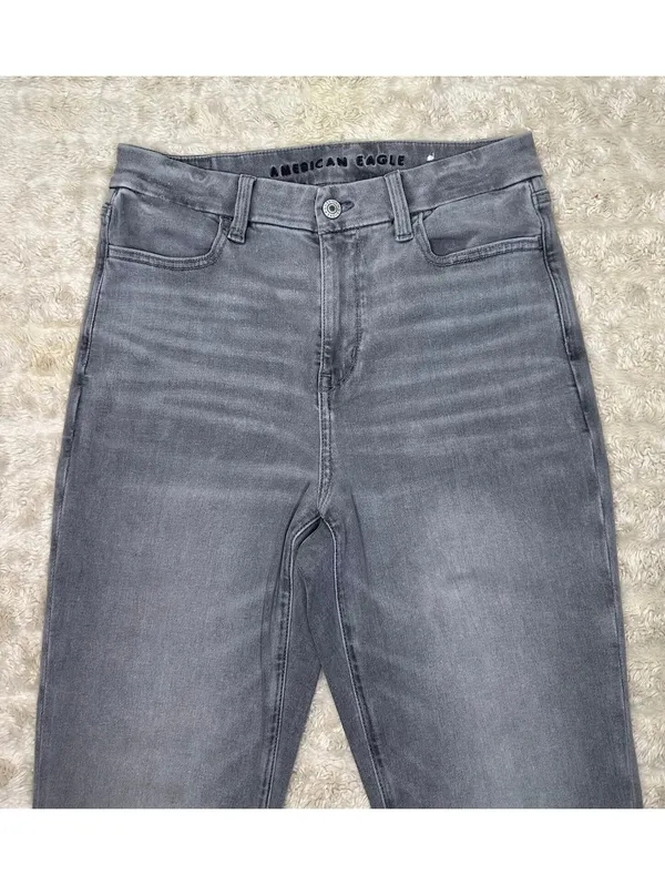 American Eagle grey Curvy Hi-Rise Next Level Stretch jeggings Size 8 X-Long - Image 2