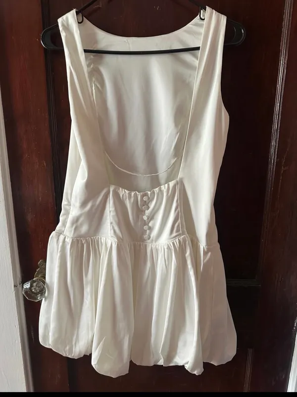 Abercrombie High Neck Bubble Hem Mini Dress - Image 3