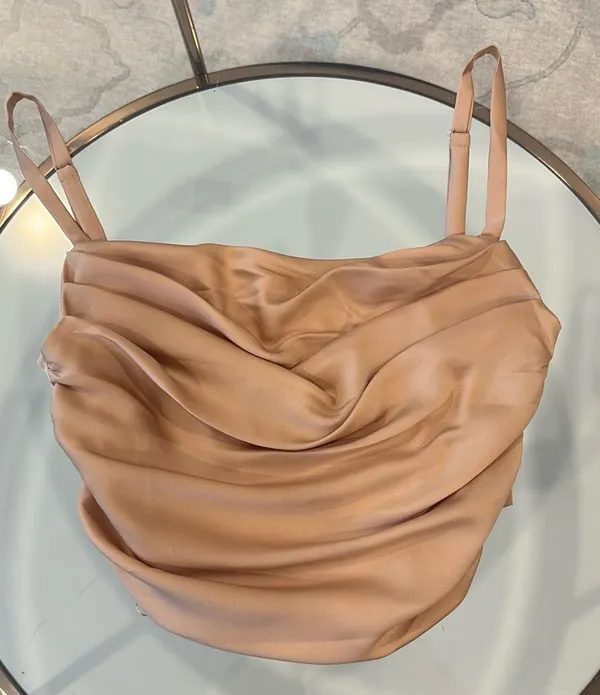 These Three Boutique Taupe Corset Top - Image 2