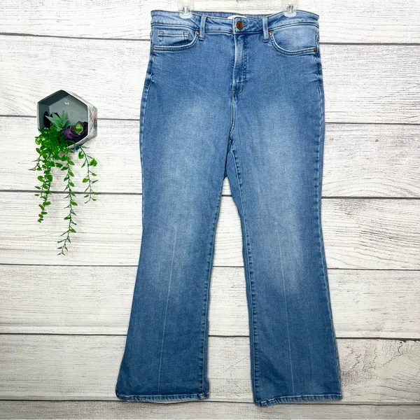 LC Lauren Conrad Classic Light Blue High Rise Flare Jeans Size 14 - Image 2