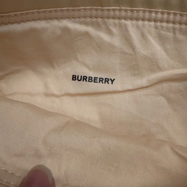 Burberry Goddess Beige Tan Drawstring Pouch Dust Bag Travel Makeup Accessory - Image 5