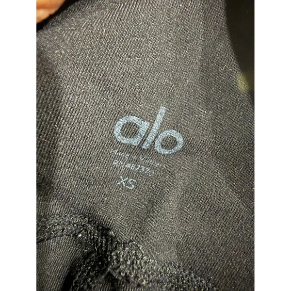 Alo Yoga Goddess High Waisted Ribbed Leggings Black Women XS W5424R‎ - Image 5