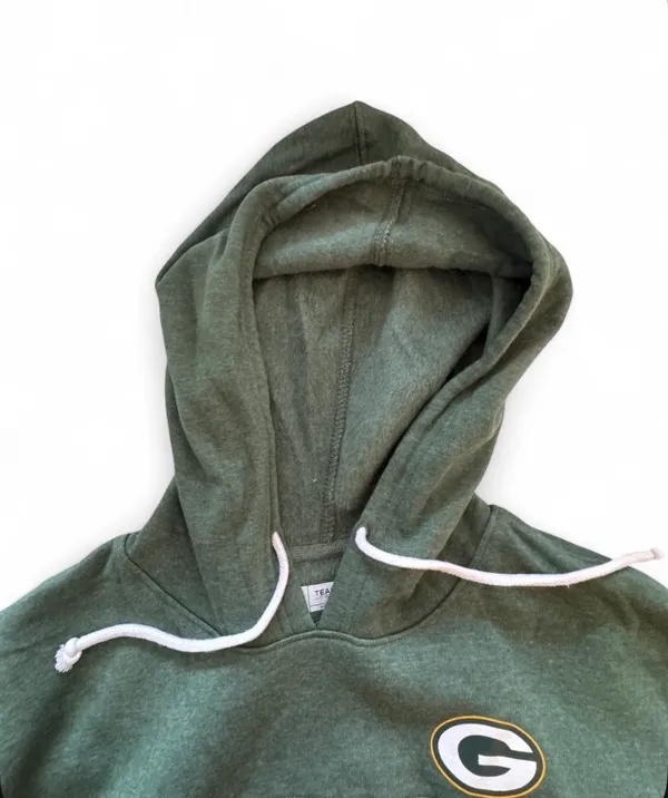 NWOT NFL Green Bay Packers Women’s Color Block Cropped Hoodie Med - Image 5