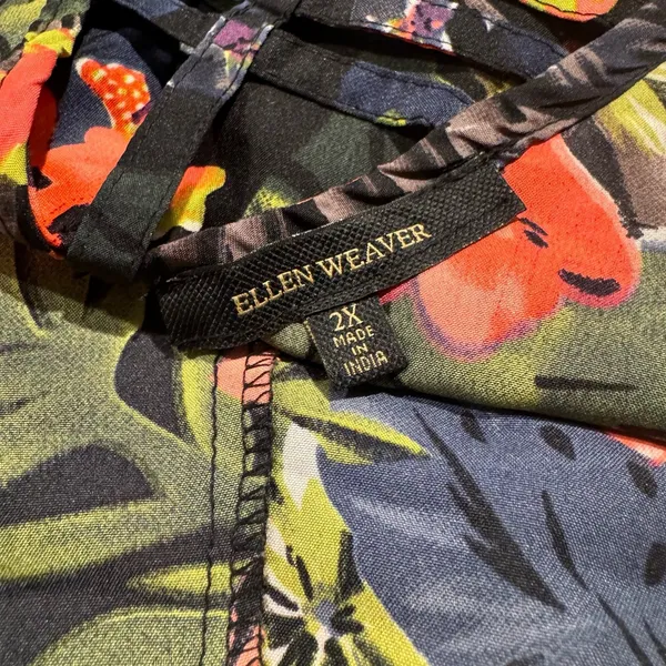 Ellen Weaver Jumpsuit Floral Tropical Boho Resort Festival Vacation Plus Size 2X - Image 3