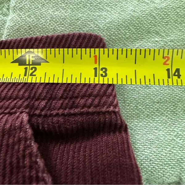 Abercrombie & Fitch Women’s Burgundy Y2K Button-Up Corduroy Skirt Size 00 - Image 7
