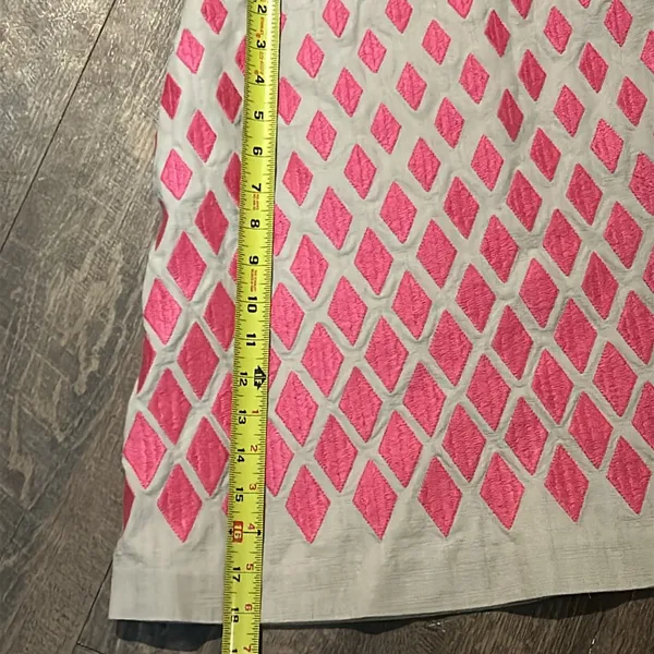 Boden Pink Embroidered Diamond Mini Skirt Stone Geometric US 6P Petite‎ - Image 6