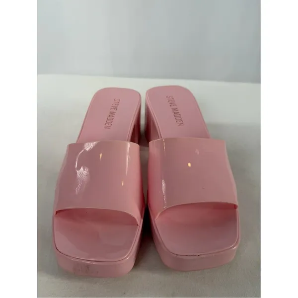 Steve Madden Harlin Block Heeled‎ Sandal in Pink Size 8 - Image 5
