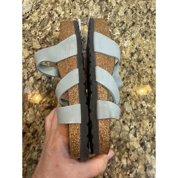 Birkenstock Franca Stone Blue Size 39 US Women's 8 Strappy Slide Sandal - Image 8