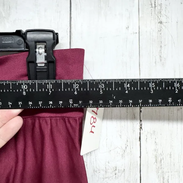 Gymshark‎ Pants Women Waist 25" XS/Small Maroon Colorblock Compression Leggings - Image 3