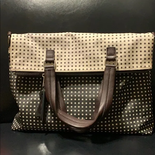 Fossil Canvas Crossbody Bag Polkadot - Image 6