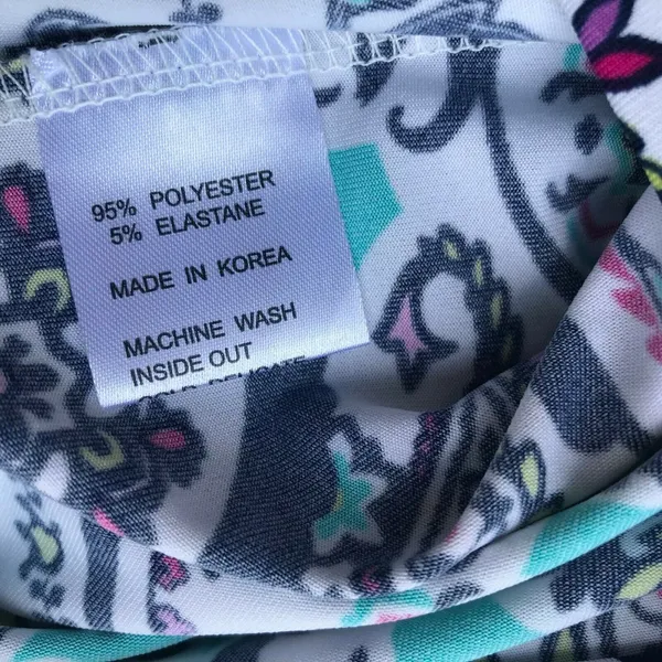 Tracy Negoshian Womens Dress Size XS Teal White Print Tank Bright Bold Preppy‎ - Image 9