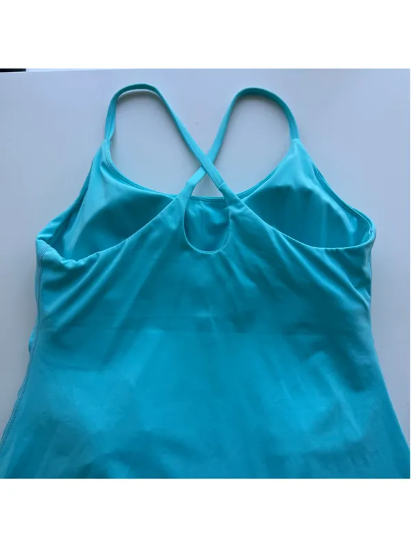 Halara Turquoise Blue 2-in-1 Active Tennis Dress Built-In Shorts Size M - Image 3