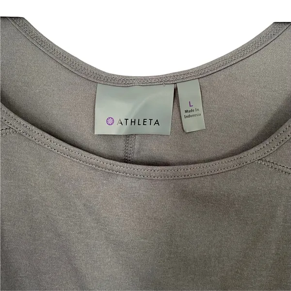 Athleta Record Breaker Tank Top Workout Gym Yoga Running Gray Size L Sleeveless - Image 4