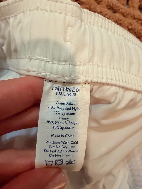 Fair Harbor White Lined Running Active Shorts L Size L - Image 4