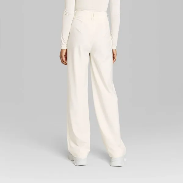 wild fable Cream High-Waist Wide-Leg Pants - Image 3