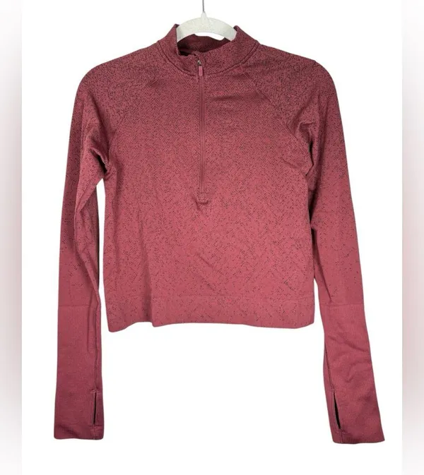 Lululemon EUC Rest Less Cropped 1/2 Zip Dusty Rose - Image 12