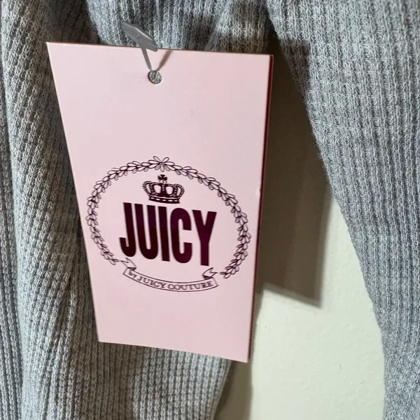 NWT Juicy Couture Size XXL‎ Top Long Sleeve Grey Powder Heather Crown - Image 4