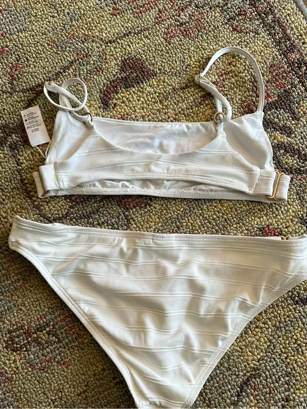 NWOT L*Space ribbed bikini set cream - Image 3