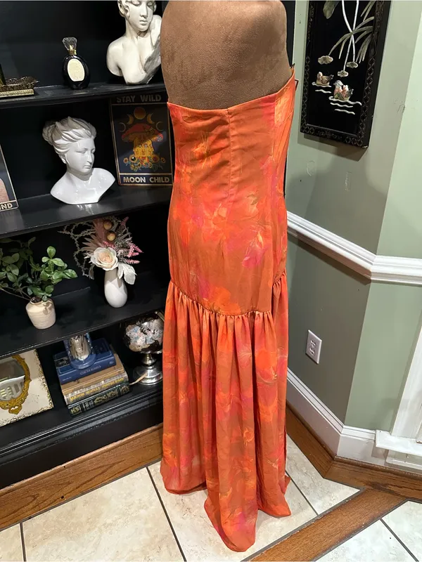 Peppermayo Eden Strapless Tropical Maxi Dress – Size US 8 - Image 6
