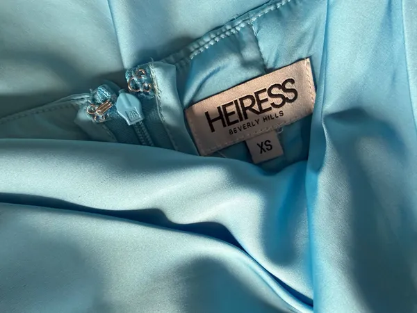 Heiress Beverly Hills Corset Satin Slip Dress Blue Size XS - Image 5