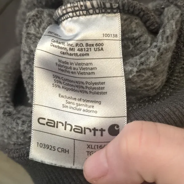 Carhartt grey relaxed fit midweight Crew neck sweatshirt size XL (16-18) - Image 4