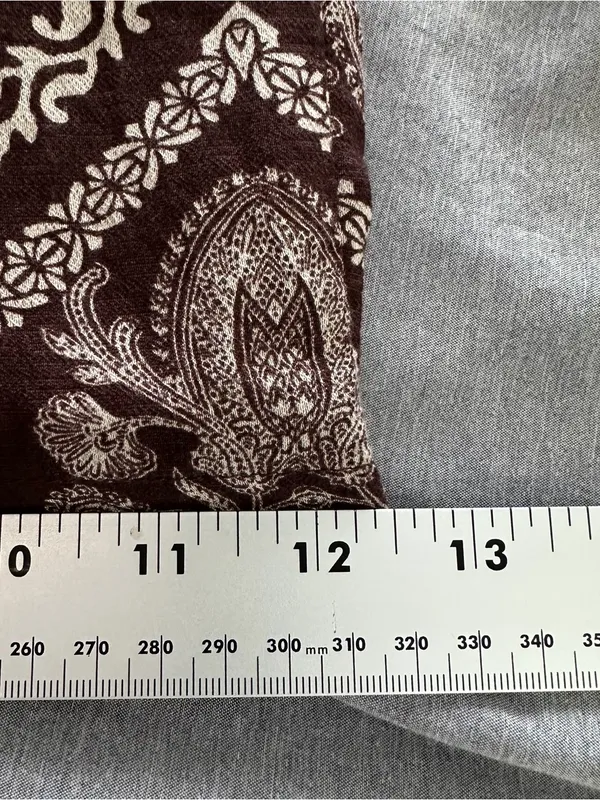 Dotti Women’s Brown Paisley Wide Leg Pull-On Pants Size M Boho Palazzo - Image 9