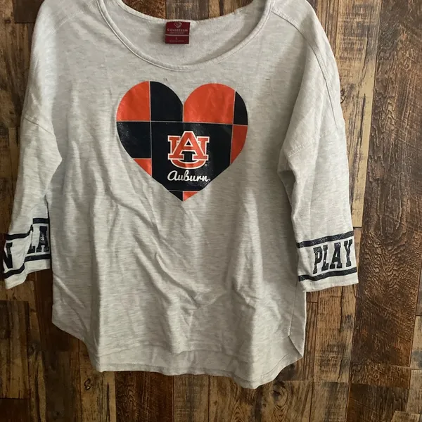Auburn women T-shirt size large gray p - Image 2
