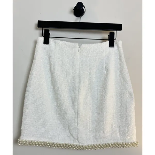 Anthropologie Hutch Adley Pearl-Trimmed Tweed Bridal Set in White - Image 9