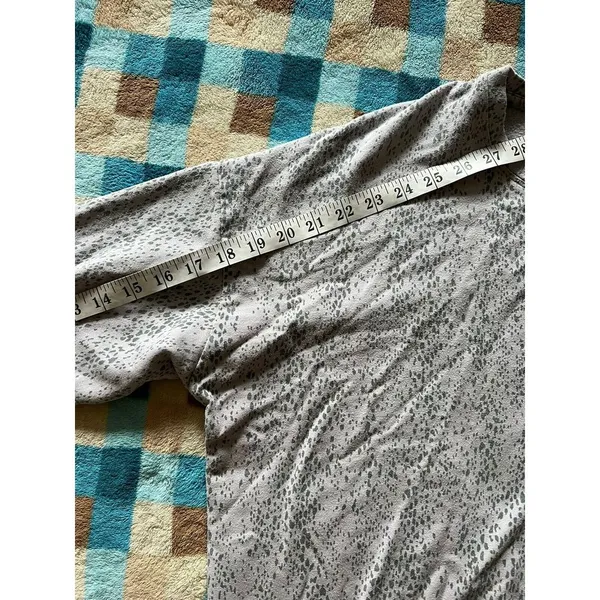Athleta Long Sleeve Shirt Womens Sz Medium Gray Heathered Rayon Blend‎ Sweater - Image 7