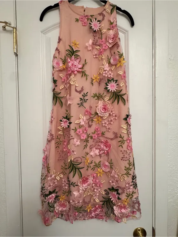 Fore Pink Peach Floral Mini Dress - Image 5