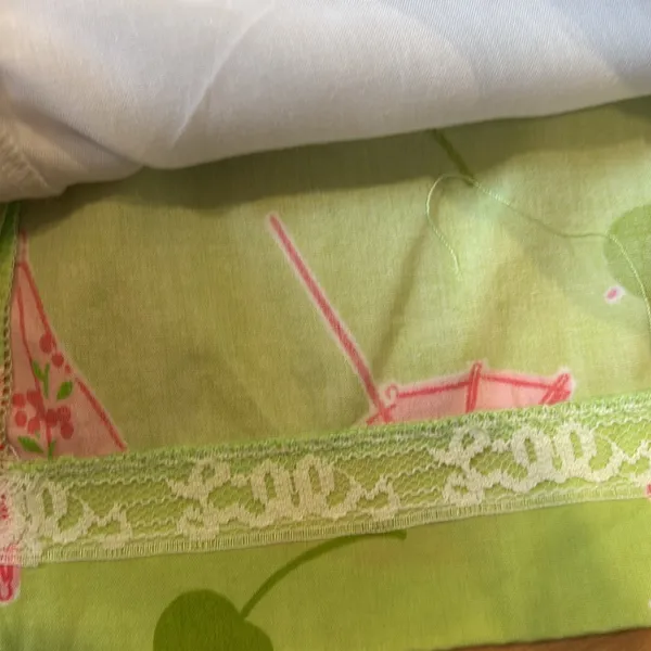 Lilly Pulitzer fully lined pink and green umbrella print pencil skirt - Image 9