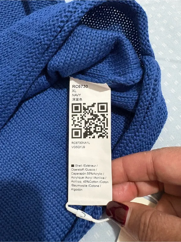Saodimallsu Blue Knit V-Neck Sweater Vest - Size XL Oversized - Image 5