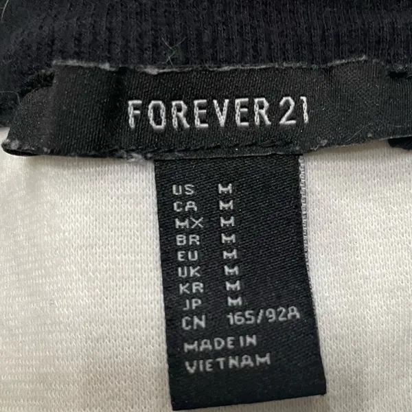 Forever 21 black and white sleeveless crop top / M / Excellent condition - Image 10