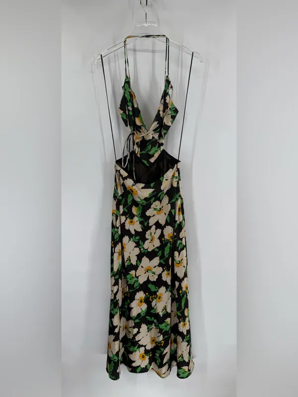 ASTR the label black floral midi dress‎ size small - Image 4