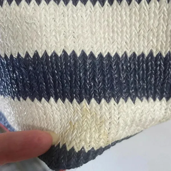 Vera Bradley Navy‎ and White Striped Beach Tote with Tassels GUC - Image 10