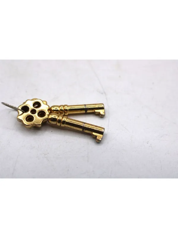 Set 2 Vintage Skeleton Keys Charms Floral Cutout Design 2.5" Zipper Pulls Decor - Image 5