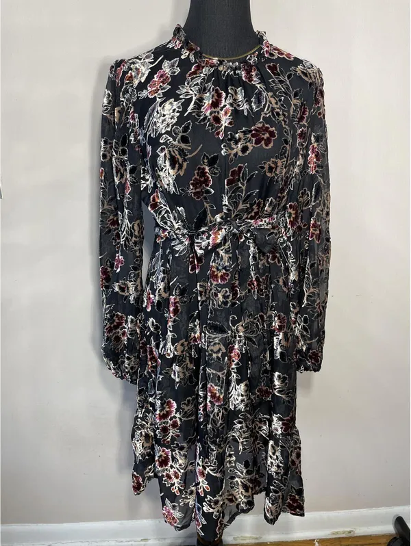 Julia Jordan New Floral Long-Sleeve Mini Dress Whimsigoth L - Image 9