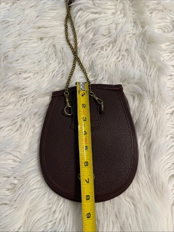 Nicoll Bros Bankfoot. Women's Brown Tassel Crossbody Bag 100% real leather - Image 6