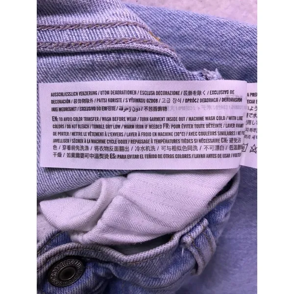 Abercrombie & Fitch 90s Straight Jeans‎ Women 28/6L Light Blue Ripped - Image 6