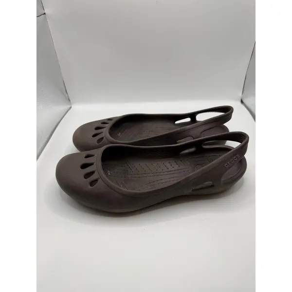 Crocs Kadee Slingback Ballet Flats Womens Size 9 Brown Comfort Slip On Shoes - Image 2