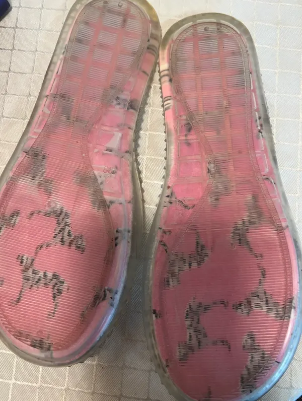 Stuart Weitzman slip on Jelly flats With Rhinestones size 8 - Image 5