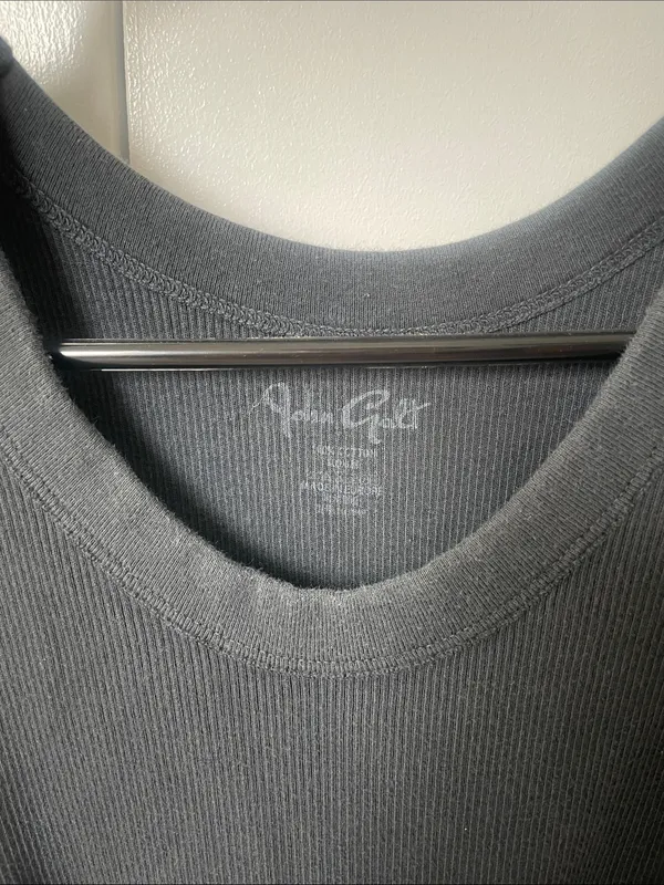 John Galt Classic Black Ribbed Crop Tank Top - Image 2