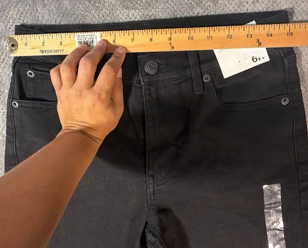 Aeropostale Size 6 Black High Rise Flare Stretch Jeans Non Ripped NEW Comfort - Image 8