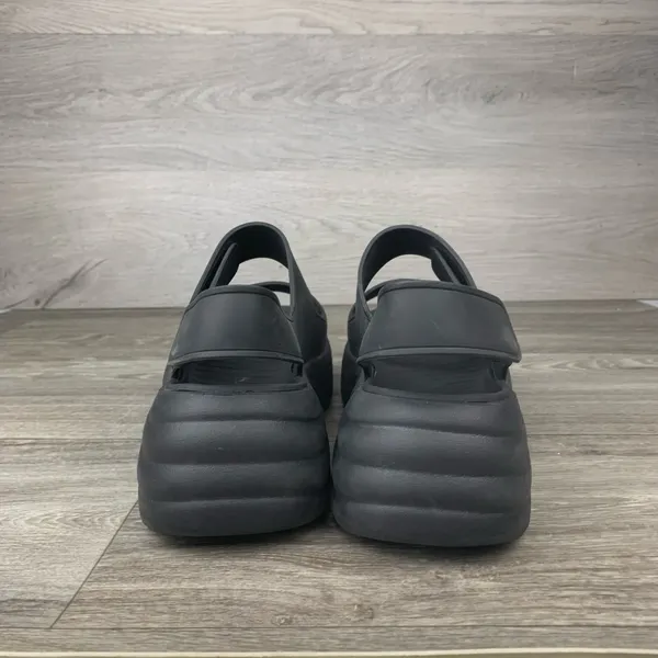 Crocs Skyline Platform Sandals Womens 9W Black Square Toe 360 Degree Comfort - Image 5