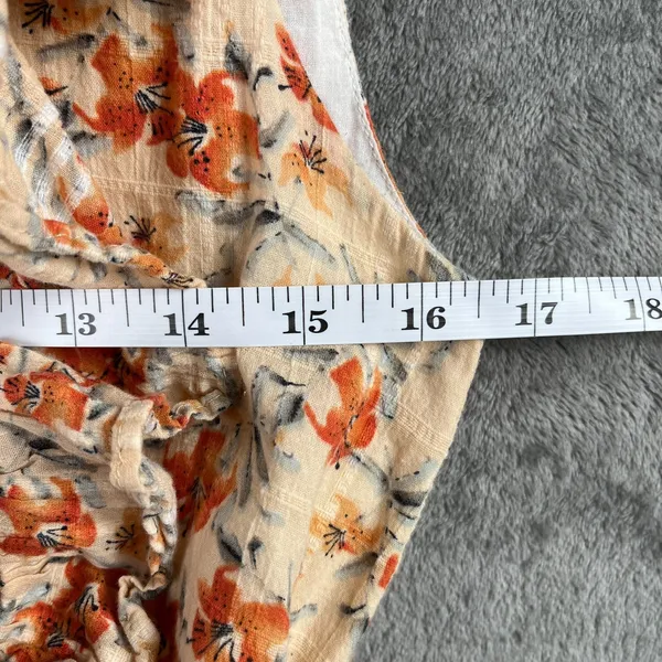 MINKPINK Zahari Summer Dress Women’s S Orange Mini Ruffle Floral Bohemian Beach - Image 8