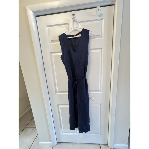 Ettitude Sateen Jumpsuit Luxurious Ocean Navy Size L‎ New - Image 2
