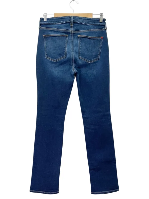 Spanx 5 Pocket High Rise Straight Jeans Size 29 Dark Wash Stretch Denim Blue - Image 3