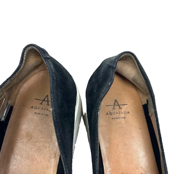 Aquatalia Slip On Sneakers Loafer‎ Lug Sole Leather Suede Black Size US 9 - Image 9